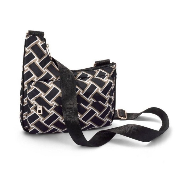 DVF Diane Von Furstenberg Target Utility Crossbody Bag Vintage Weave Neutral NWT - Picture 1 of 7